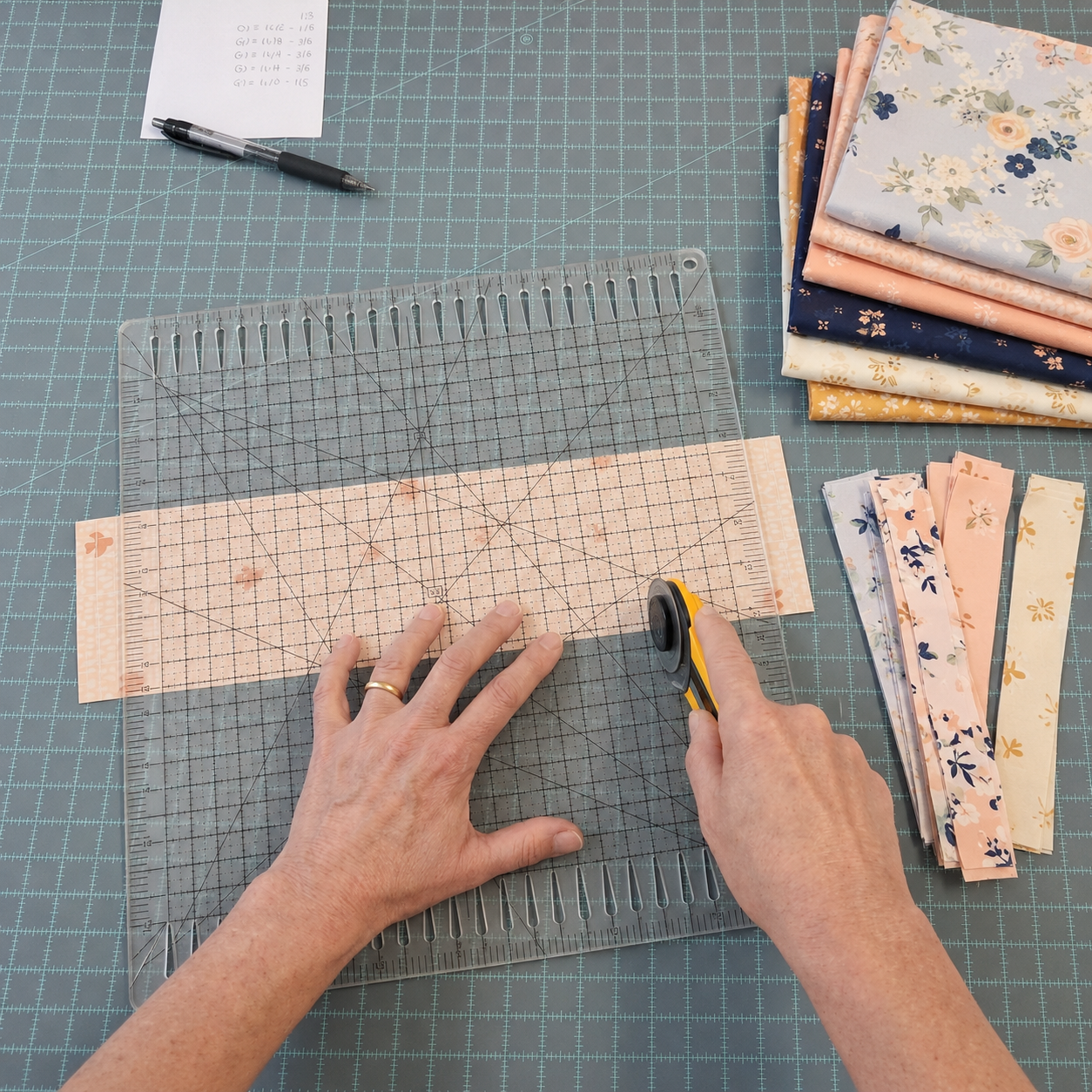 Cutting strips with the Precision Ruler